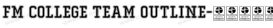 FM College Team outline字体转换